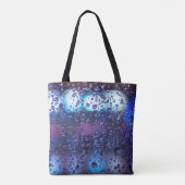 Weiße und schwarze Blumentextilien Tasche (Rückseite)