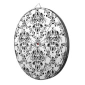 Weiße und schwarze Damaskus Dartscheibe (Vorderseite rechts)