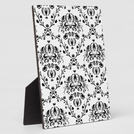 Weiße und schwarze Damaskus Fotoplatte (Seite)