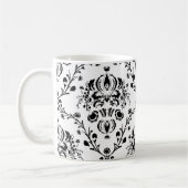 Weiße und schwarze Damaskus Kaffeetasse (Links)