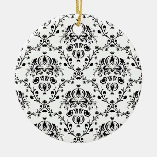 Weiße und schwarze Damaskus Keramik Ornament (Vorne)