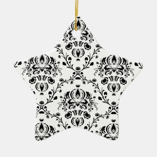 Weiße und schwarze Damaskus Keramik Ornament (Vorne)