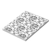 Weiße und schwarze Damaskus Notizblock (Rotiert)