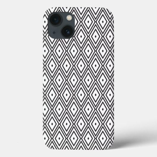 Weiße und schwarze Diamanten Case-Mate iPhone Hülle (Rückseite)