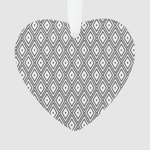 Weiße und schwarze Diamanten Ornament