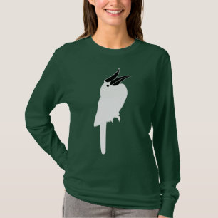 Weiße und schwarze exotische Hornbill-Vogel-Grafi T-Shirt