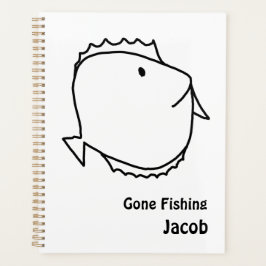 Weiße und schwarze Fische Planer