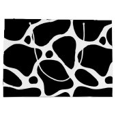 Weiße und schwarze Giraffe Muster Große Geschenkta Große Geschenktüte (Rückseite)