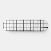 Weiße und schwarze Gitterfeld-Skateboard-Plattform Skateboard (Horizontal)