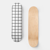 Weiße und schwarze Gitterfeld-Skateboard-Plattform Skateboard (Vorderseite)