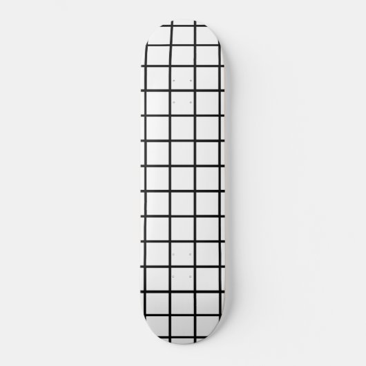 Weiße und schwarze Gitterfeld-Skateboard-Plattform Skateboard (Vorderseite)