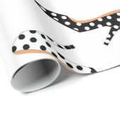 Weiße und schwarze High Heels Geschenkpapier (Rolleneckpunkt)
