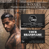 Weiße und schwarze Holzkarten Logo-Logos für das H Visitenkarte