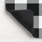 Weiße und schwarze Karo-Mausunterlage Mousepad (Ecke)