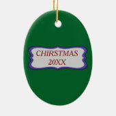 Weiße und schwarze Katze & Rentierspielzeug Keramik Ornament (Hinten)