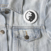 Weiße und schwarze Katze Yin-Yang - Wählen Sie die Button (Beispiel)