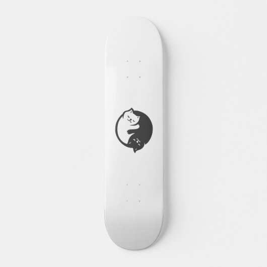 Weiße und schwarze Katze Yin-Yang - Wählen Sie die Skateboard (Vorne)