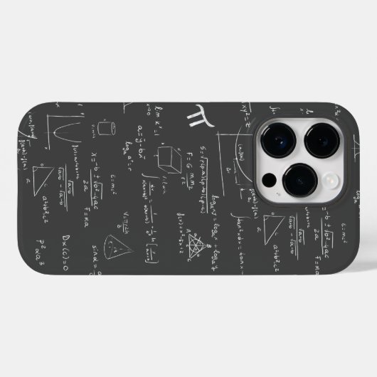Weiße und schwarze Khalkboard-Mathematik Case-Mate iPhone Hülle (Rückseite (Horizontal))