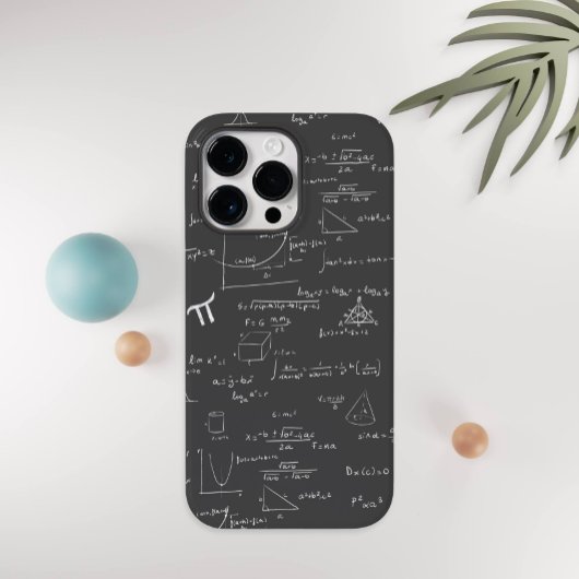 Weiße und schwarze Khalkboard-Mathematik Case-Mate iPhone Hülle