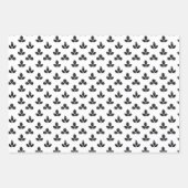 Weiße und schwarze Klee Geschenkpapier Set (Vorderseite 2)