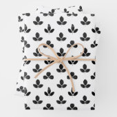 Weiße und schwarze Klee Geschenkpapier Set (Beispiel)