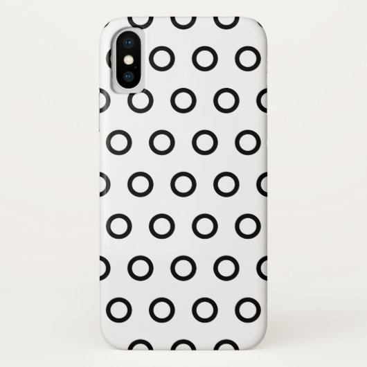 Weiße und schwarze Kreise Case-Mate iPhone Hülle (Rückseite)
