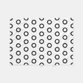 Weiße und schwarze Kreise Fleecedecke (Vorderseite (Horizontal))