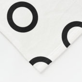 Weiße und schwarze Kreise Fleecedecke (Ecke)