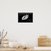 Weiße und schwarze Lilie Poster (Küche)