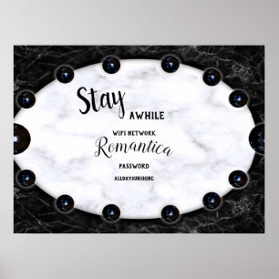 Weiße und schwarze Marmorkugel Grafiken Poster