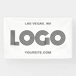 Weiße und schwarze, moderne, große rechteckige Log Banner