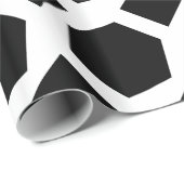 Weiße und schwarze Polygone Geschenkpapier (Rolleneckpunkt)