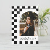 Weiße und schwarze Schachbretter Arsch Ankündigung (Stehend Vorderseite)