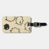 Weiße und schwarze Schafe auf Creme Gepäckanhänger (Vorderseite horizontal)