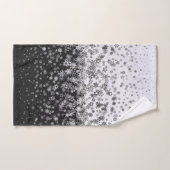 Weiße und schwarze Schneeflocken Badhandtuch Set (Handtuch)