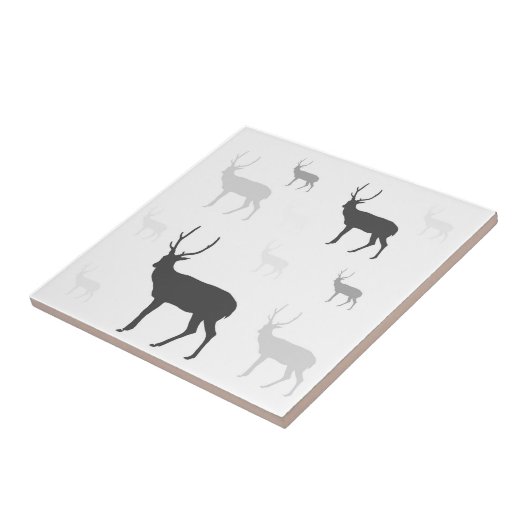 Weiße und schwarze Silhouette Fliese (Seite)