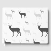 Weiße und schwarze Silhouette Gästebuch (Vorderseite)