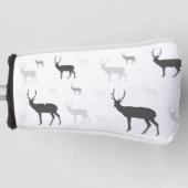 Weiße und schwarze Silhouette Golf Headcover (Vorderseite)