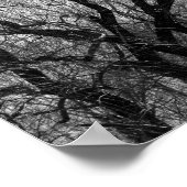 Weiße und schwarze Silhouette Poster (Ecke)