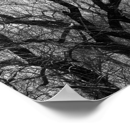 Weiße und schwarze Silhouette Poster (Ecke)