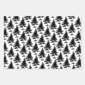 Weiße und schwarze Spruce-Bäume Geschenkpapier Set (Vorderseite 3)