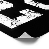 Weiße und schwarze Srts Nummer 28 Jersey Uniform P Poster (Ecke)