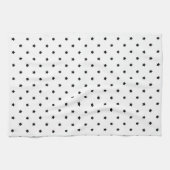 Weiße und schwarze Sternchen-Vereinbarung Handtuch (Horizontal)
