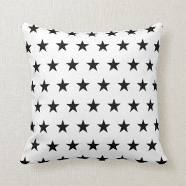 Weiße und schwarze Sterne Kissen