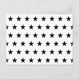 Weiße und schwarze Sterne Postkarte