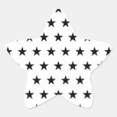 Weiße und schwarze Sterne Stern-Aufkleber (Vorderseite)