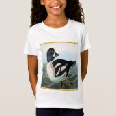 Weiße und schwarze Stockenten schwimmen im Wasser T-Shirt (Vorderseite)