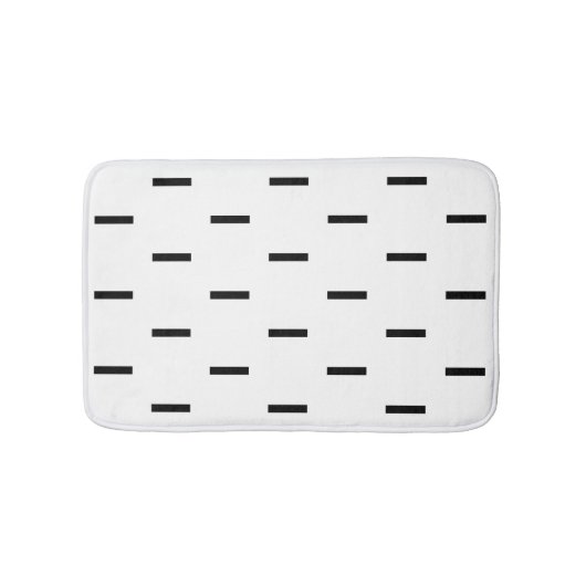 Weiße und schwarze Striche Badematte (Vorderseite)