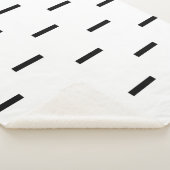 Weiße und schwarze Striche Sherpadecke (3/4)