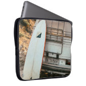 Weiße und schwarze Surfbretter Laptopschutzhülle (Vorne Rechts)